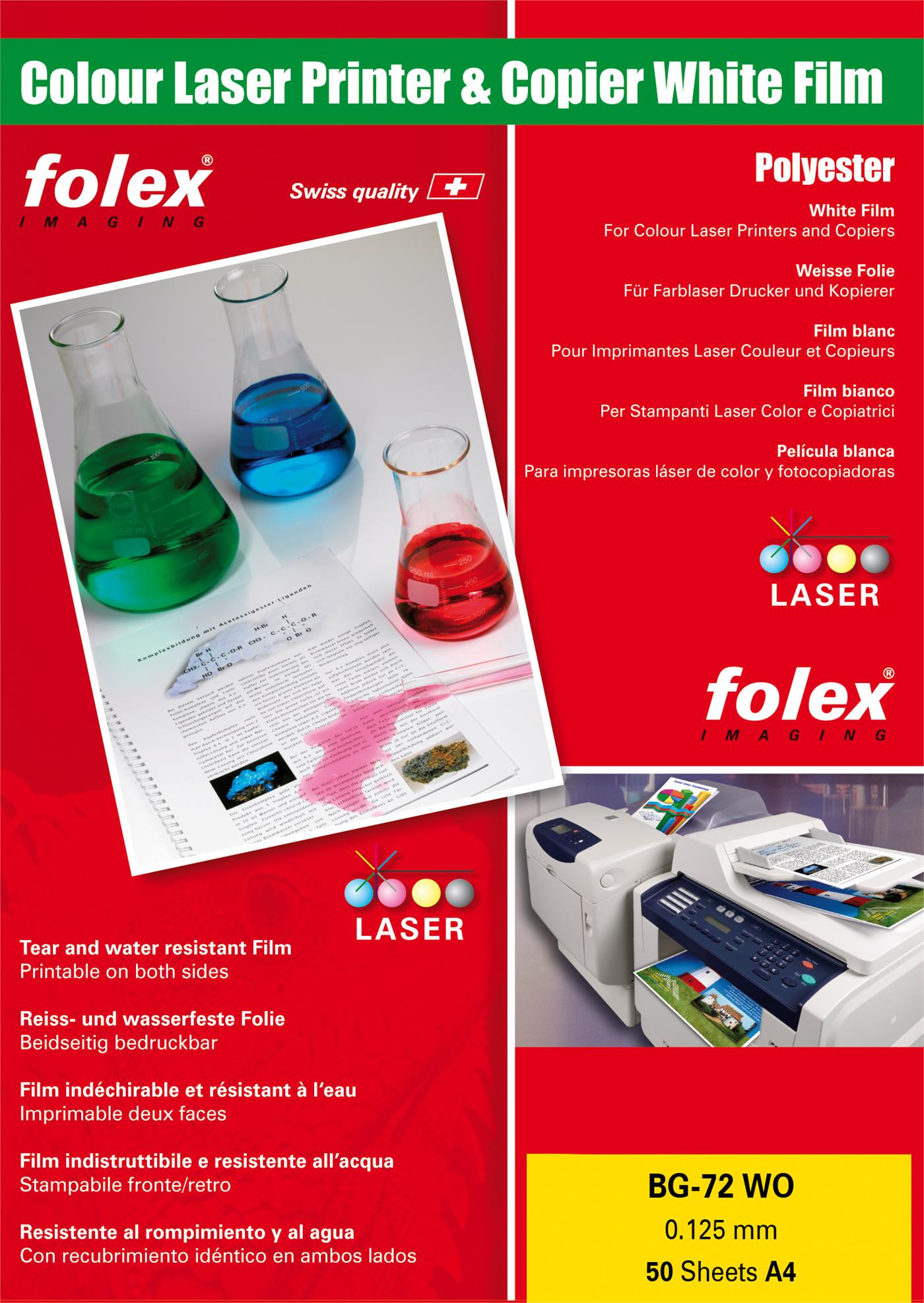 2060150  X360WO Folex opak hvit film fullfarge X360WO (100 stk)